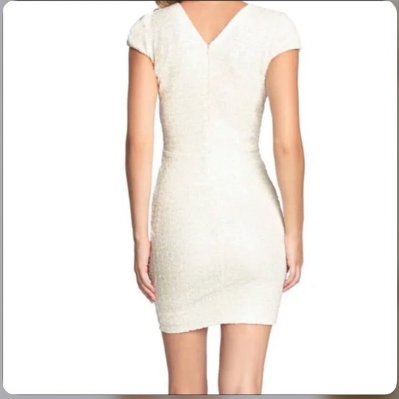 Dress The Population White Pearl Sequins Sparkly Cocktail Dress XS - Picture 3 of 3